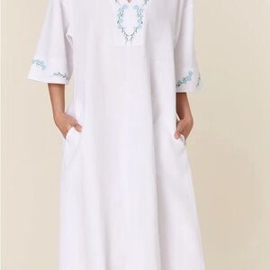 NIB Fanm Mon x Andie Kepez Linen Kaftan Dress – White – $289 Retail